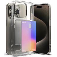 Case para iPhone 15 Pro fusion card, anti golpes, flexible, transparente