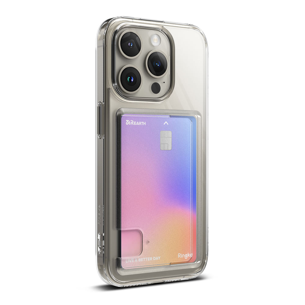 Imagen 2 del producto Case para iPhone 15 Pro fusion card, anti golpes, flexible, transparente