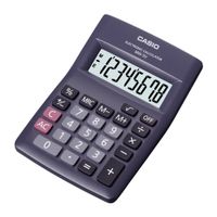 Reacondicionada: Calculadora de mesa Casio MW-5V 8 dígitos, funciona a pilas, negro