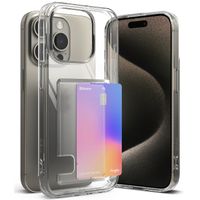 Case para iPhone 15 Pro Max, fusion card, anti golpes, flexible, transparente