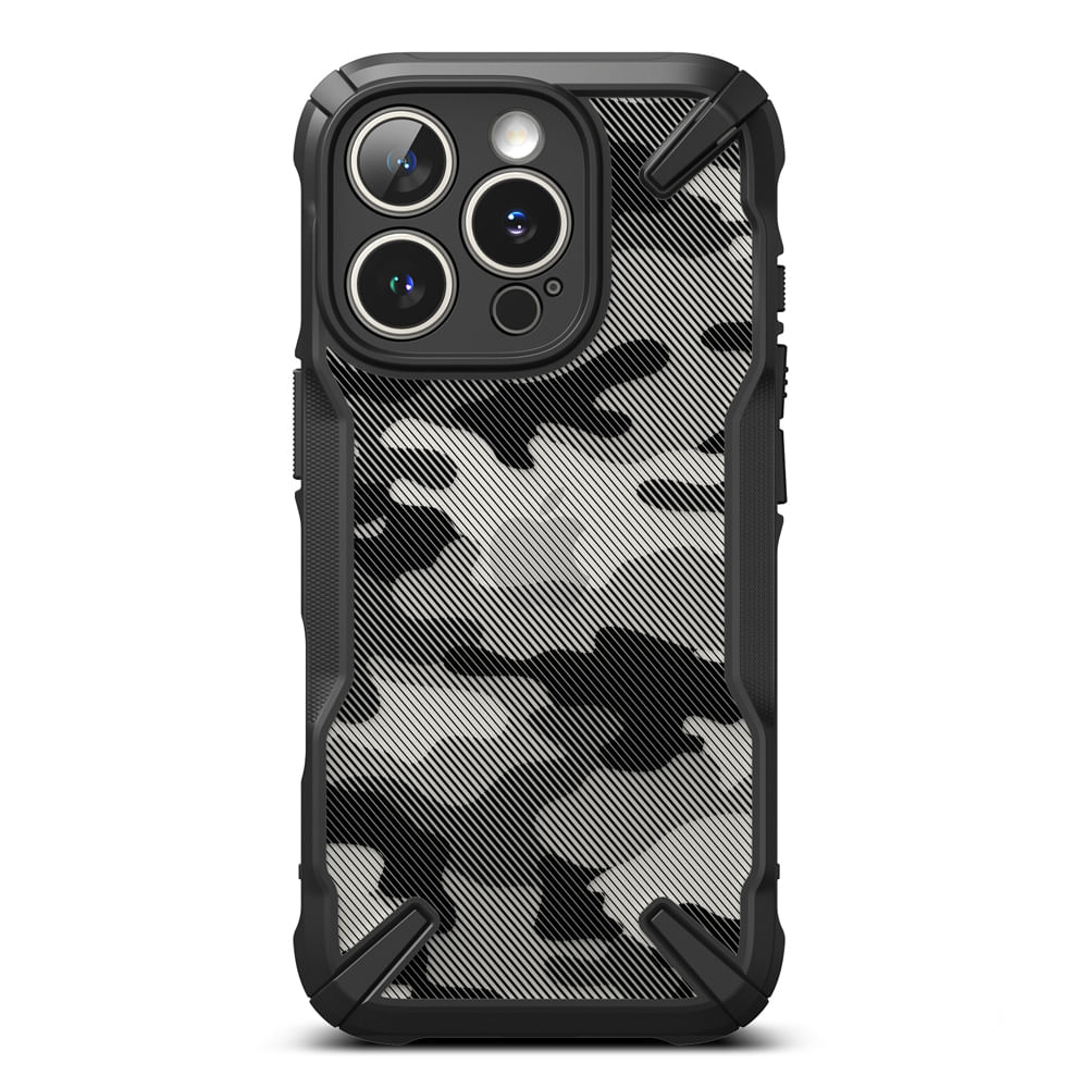 Imagen 2 del producto Case para iPhone 16 Pro, fusion X, anti golpes, rígido, camuflaje negro