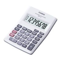 Reacondicionado: Calculadora de mesa Casio MW-5V 8 dígitos, funciona a pilas, blanco