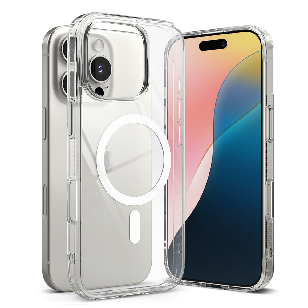 Case para iPhone 16 Pro Max fusion magnetic matte, anti golpes, flexible, magsafe transparente