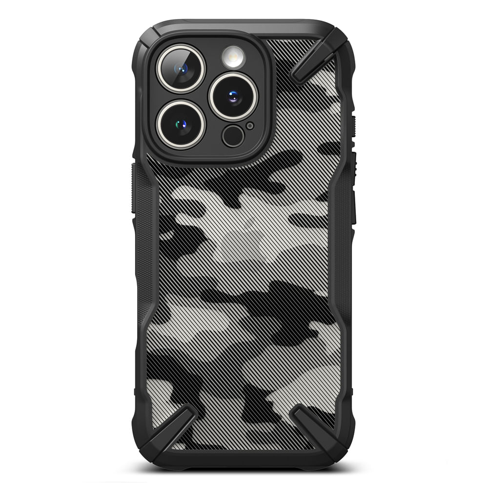 Imagen 2 del producto Case para iPhone 16 Pro Max, fusion X, anti golpes, rígido, camuflaje negro