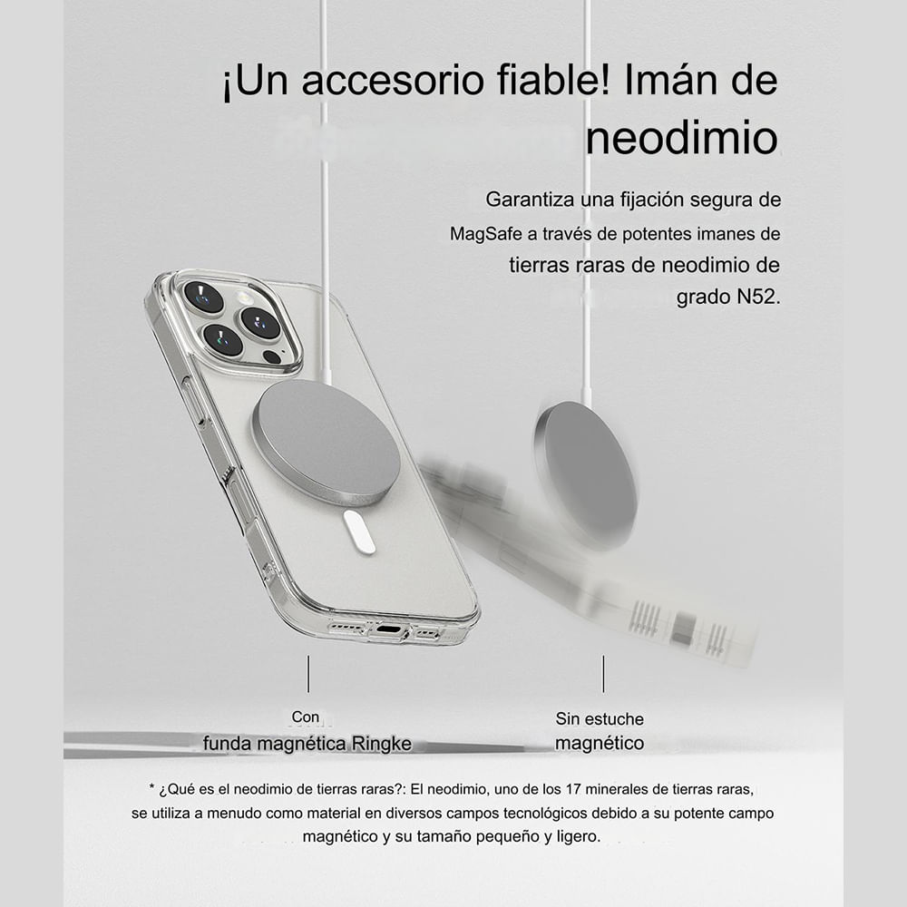 Imagen 2 del producto Case para iPhone 16 Pro Max fusion magnetic matte, anti golpes, flexible, magsafe transparente