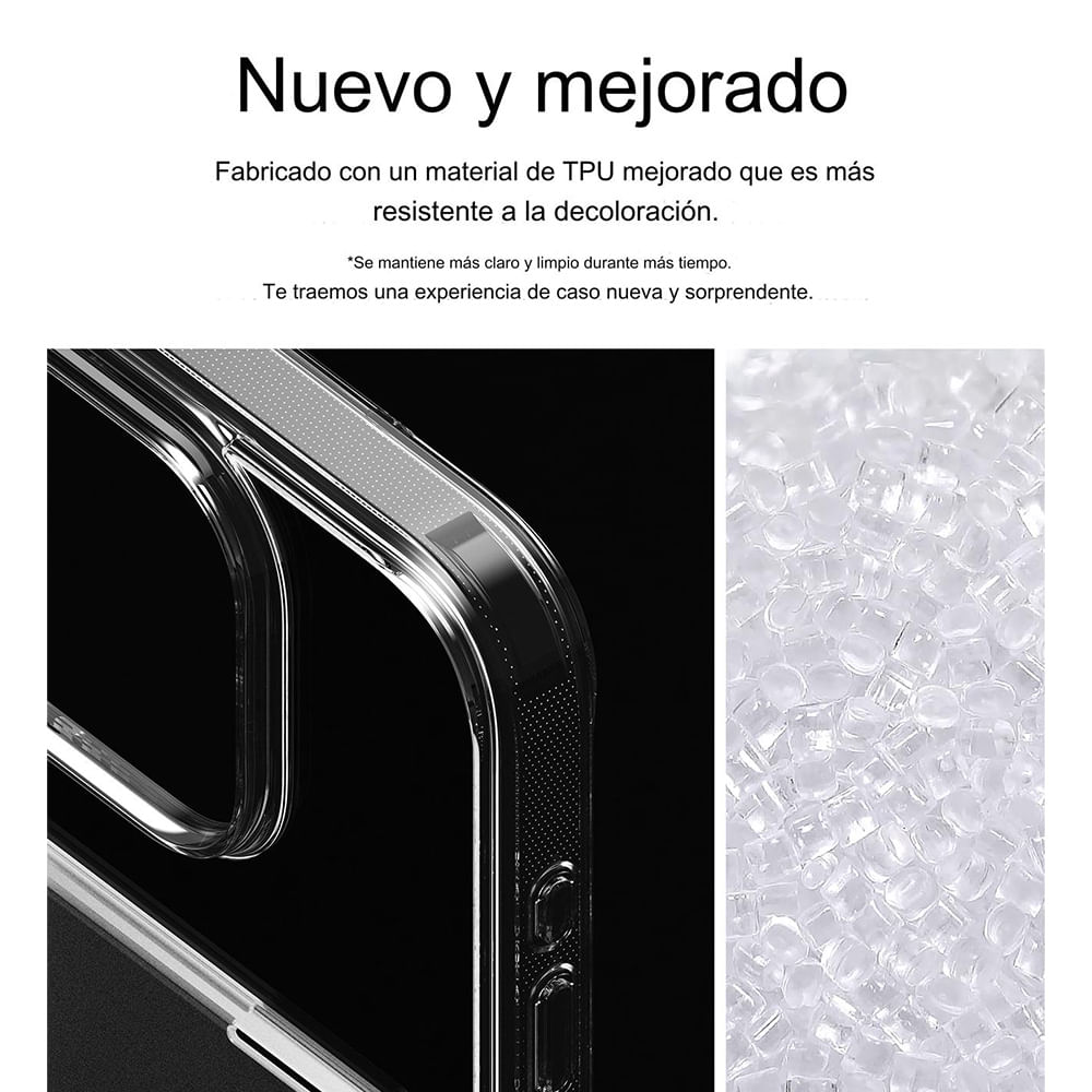 Imagen 2 del producto Case para iPhone 15 Pro Max, fusion card, anti golpes, flexible, transparente