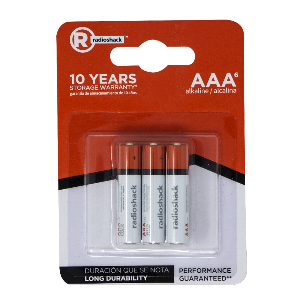 Pilas alcalinas Radioshack AAA x6