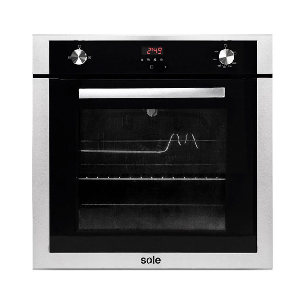 Horno empotrable Sole Premium 60cm, 70 litros, GLP/GN, Plateado