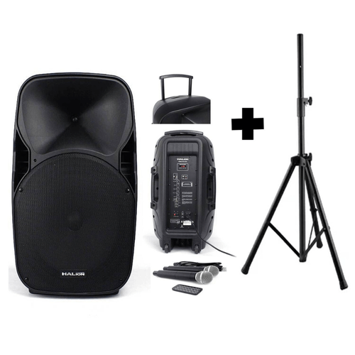 Combo Parlante de Torre Bluetooh Halion PHA15AL 800w + soporte tripode parante SPS502M