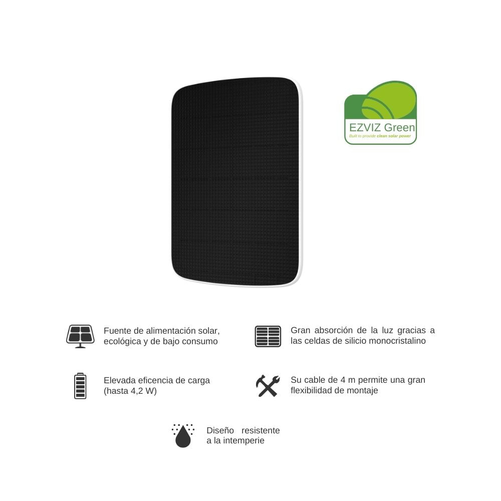 Imagen 2 del producto Kit de cámara de seguridad Ezviz para exterior EB3 2K +Panel Solar - Negro