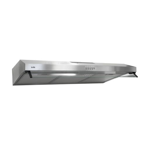 Campana extractora Sole Roma 2 motores 65w, 90 cm, 3 niveles de absorción, plateado
