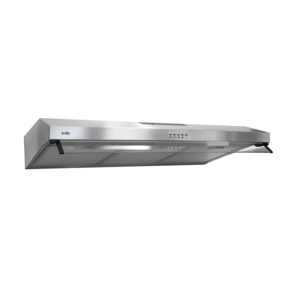 Campana extractora Sole Roma 2 motores 65w, 90 cm, 3 niveles de absorción, plateado