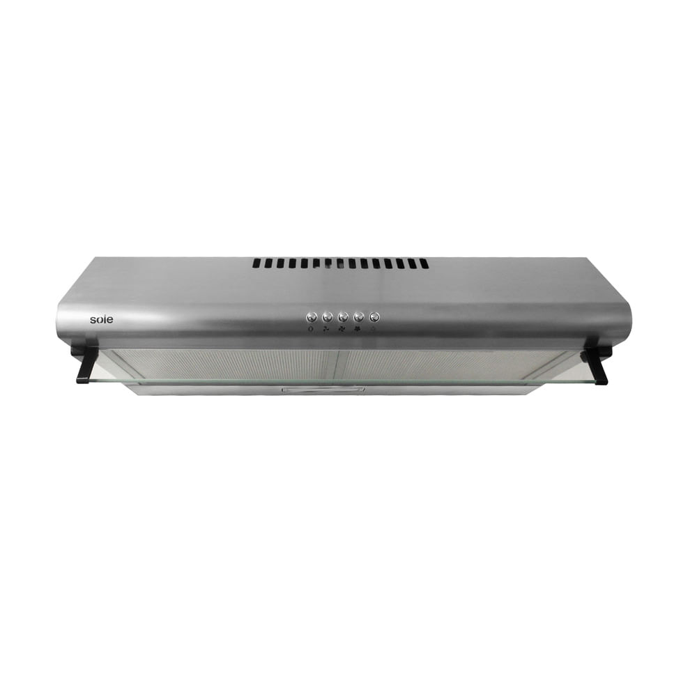 Campana extractora Sole Hera 1 motor 95W, 60 cm, 3 niveles de absorción, plateado