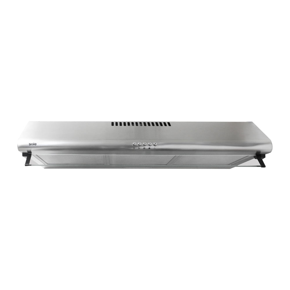 Campana extractora Sole Hera 1 motor 95W, 90 cm, 3 niveles de absorción, plateado