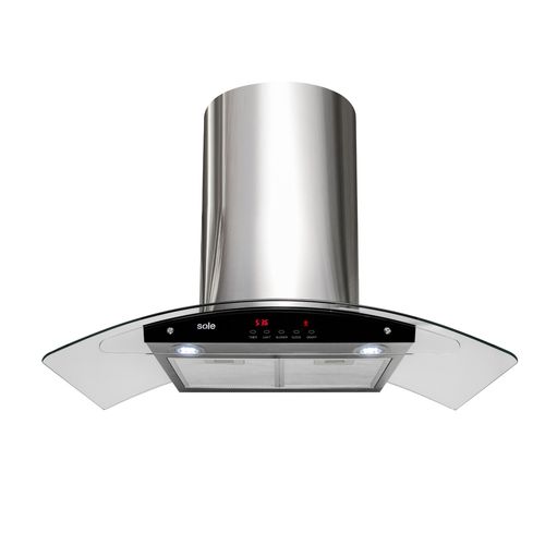 Campana extractora Sole Venus Plus 1 motor 228w, 90 cm, 3 niveles de absorción, plateado