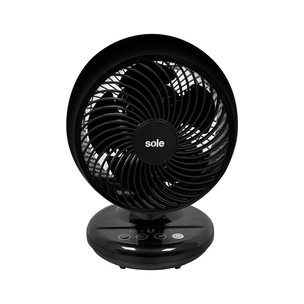 Ventilador de mesa Sole Turbomax 30W, con temporizador, negro