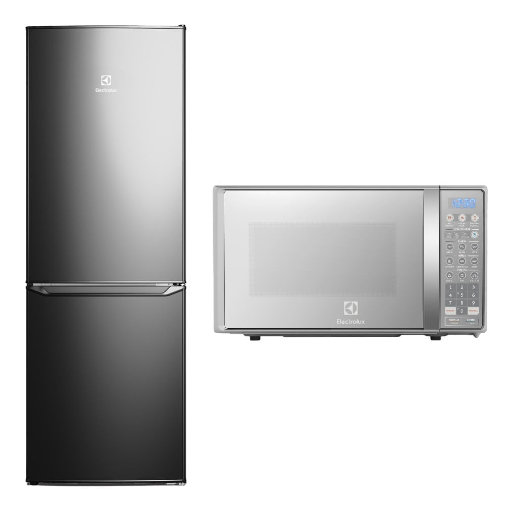 Combo: Refrigerador Frost Bottom Freezer  166 L ERB162HB + Microondas 20 L EMDO20S2GSRUG Electrolux