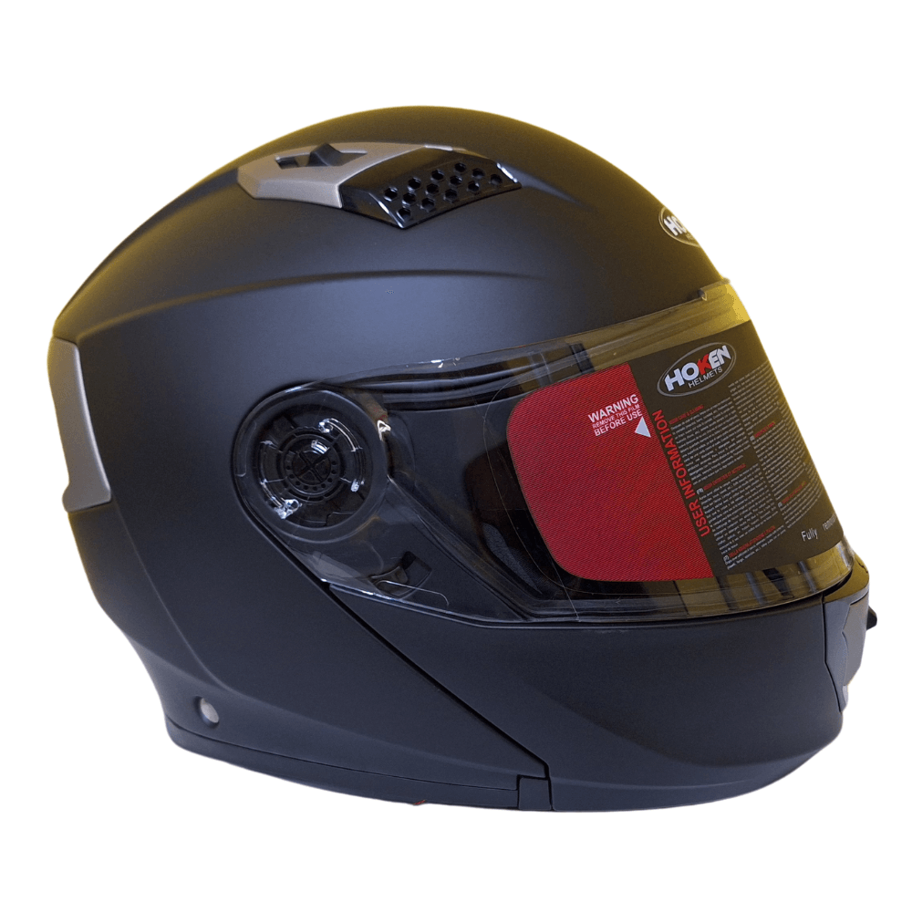 Imagen 1 del producto Casco Hoken FF866 modular doble visor talla XL, negro mate