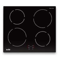 Encimera Sole S-SOLCO072 60 cm, inducción, 4 quemadores, negro