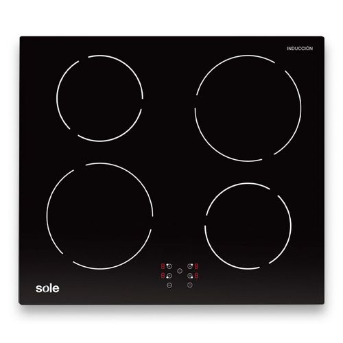 Encimera Sole S-SOLCO072 60 cm, inducción, 4 quemadores, negro