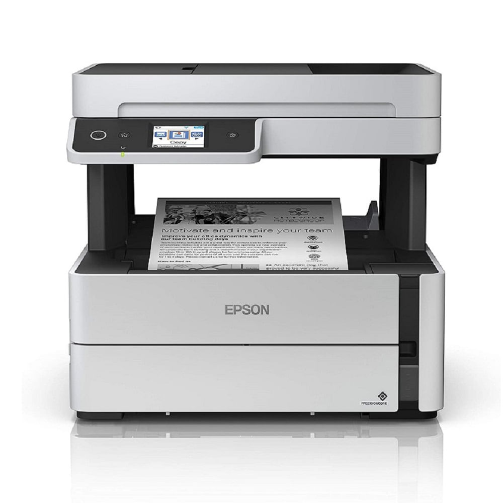 Imagen 2 del producto Impresora multifuncional monocromática Epson ET-M3170 Wi-Fi, inalámbrica, blanco y negro, con tanques recargables + 2 tintas