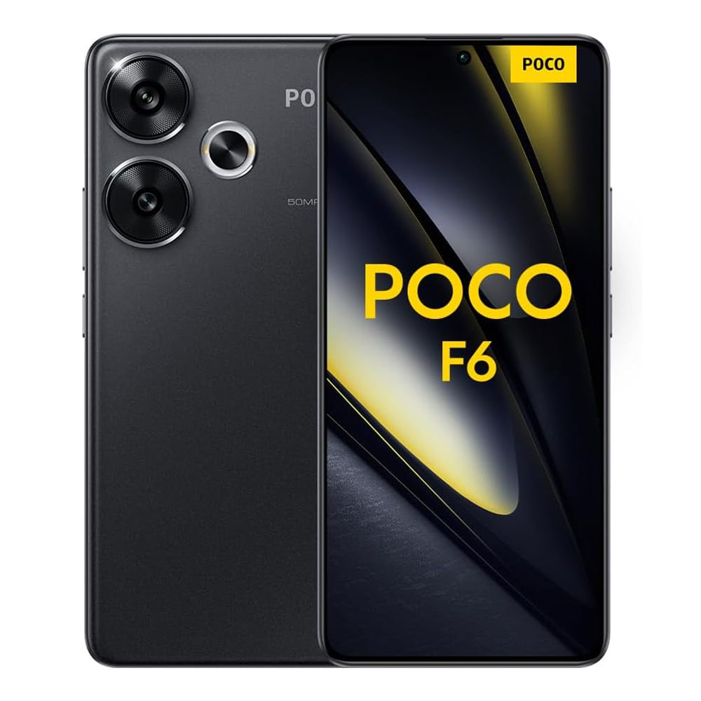 Celular Xiaomi Poco F6 512GB, 12GB RAM, cámara principal 50MP + 8MP, frontal 20MP, 6.67", negro