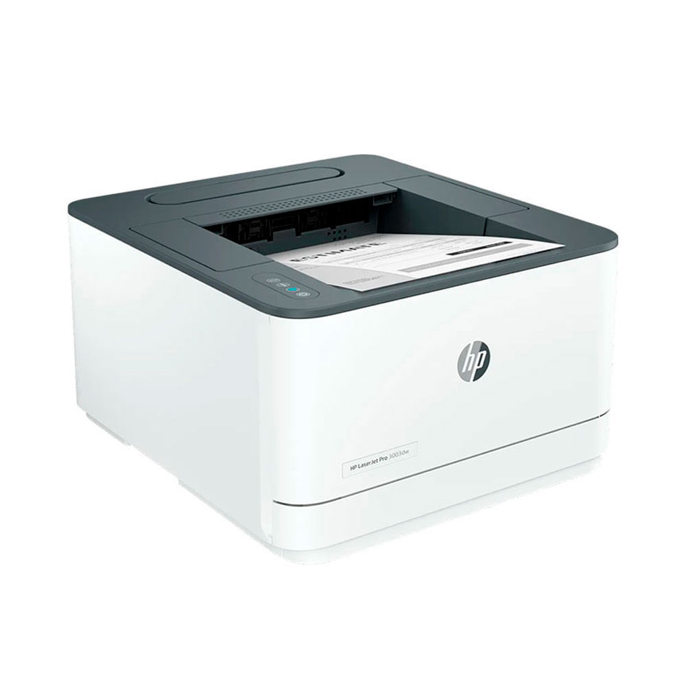 Imagen 2 del producto Impresora HP Pro 3003dw, láser, monocromática, doble cara automática, Wi-Fi, blanco