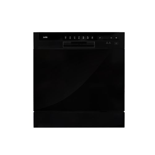 Lavaplatos Sole black 8 sets, negro