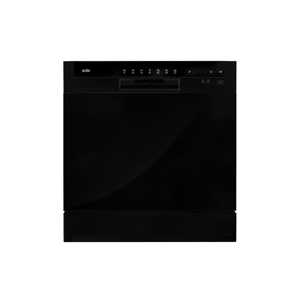 Lavaplatos Sole black 8 sets, negro