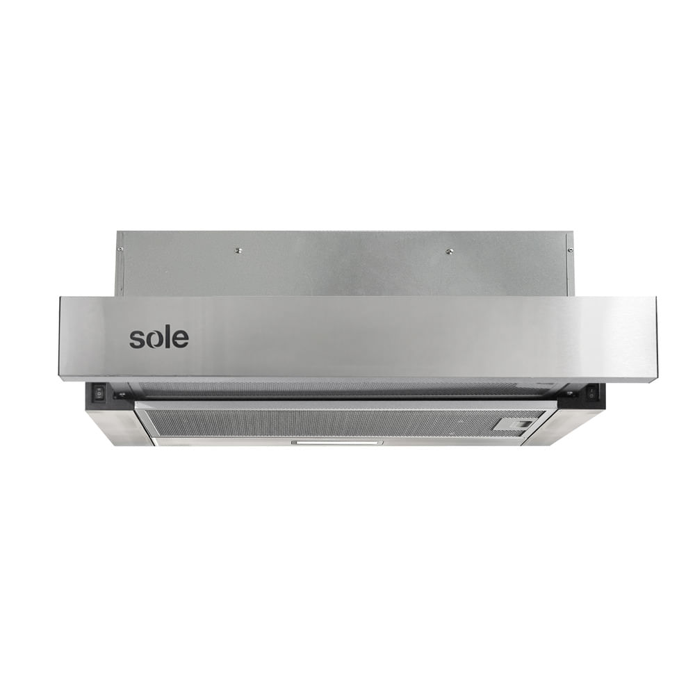 Campana extractora Sole Spazio 1 motor 100w, 60 cm, 3 niveles de absorción, plateado