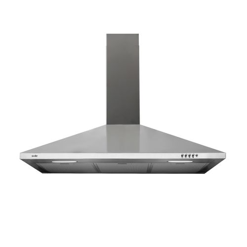 Campana extractora Sole Prisma 1 motor 210W, 90 cm, 3 niveles de absorción, plateado