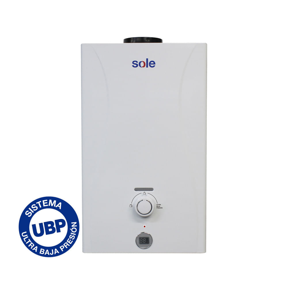 Imagen 2 del producto Calentador instantáneo Sole Control Total GLP 10L c/acc, blanco