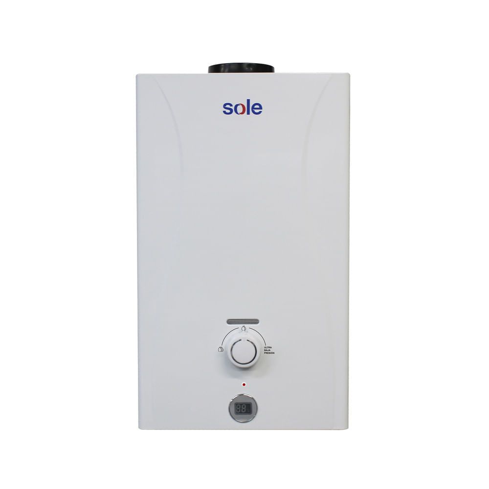 Imagen 1 del producto Calentador instantáneo Sole Control Total GLP 10L c/acc, blanco