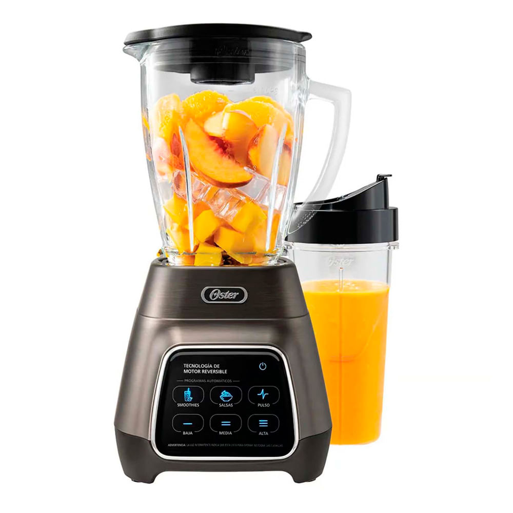 Licuadora Oster BLSTPYG1312XBG 1000 w, 3 velocidades, con vaso de vidrio de 1,5 litros, gris