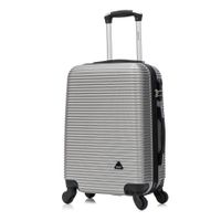Maleta de cabina Dukap Royal plateada, 51 cm, 10 kg, ruedas 360°, ABS resistente, cerradura 3 dígitos