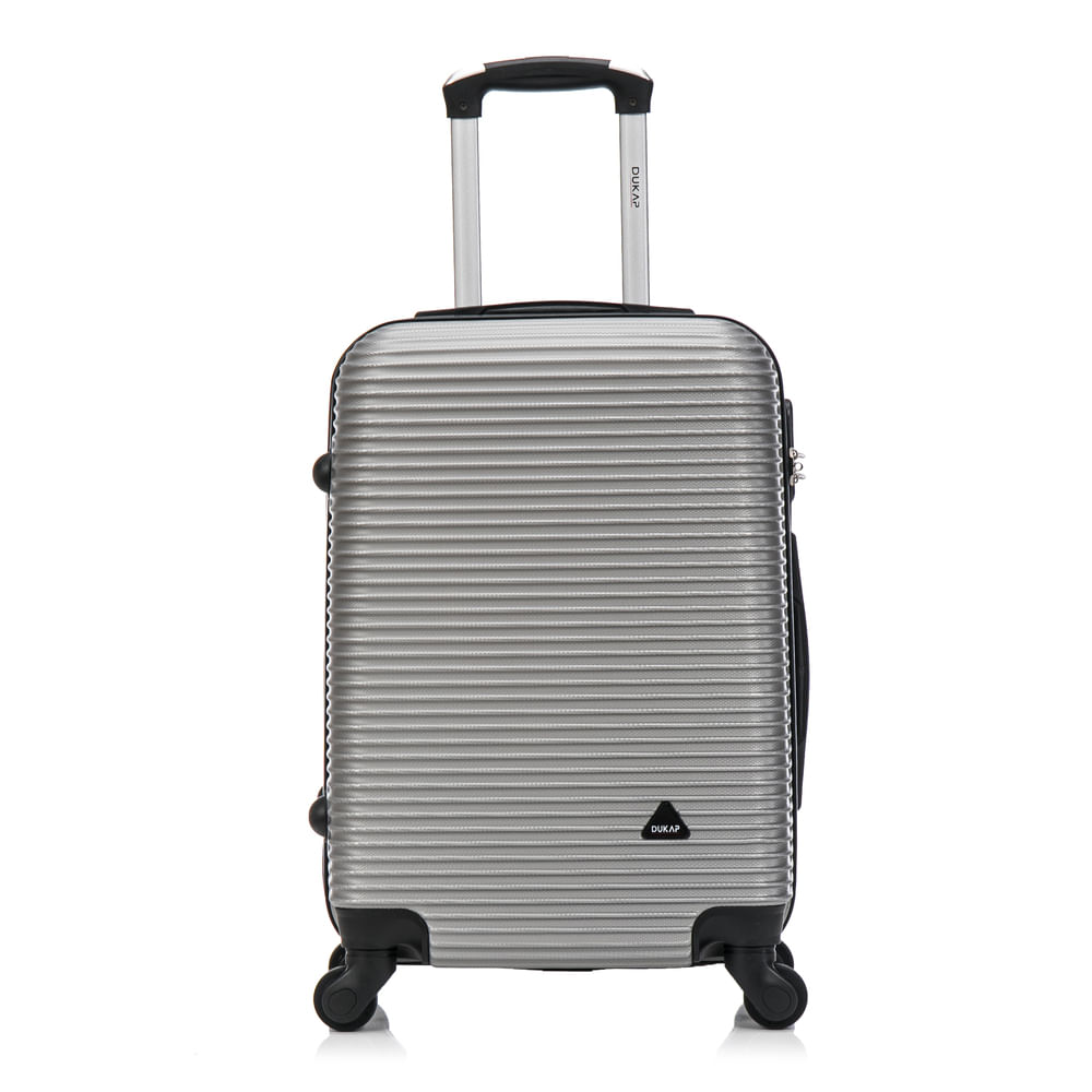 Imagen 2 del producto Maleta de cabina Dukap Royal plateada, 51 cm, 10 kg, ruedas 360°, ABS resistente, cerradura 3 dígitos