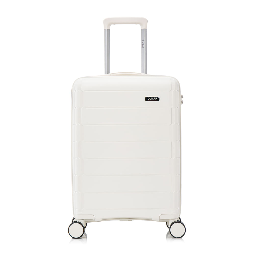 Imagen 2 del producto Maleta de cabina Dukap Monaco, 4 ruedas dobles, capacidad 10 kg, blanco