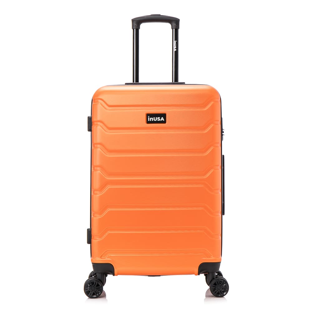 Imagen 2 del producto Maleta mediana InUSA Trend 15kg, ABS resistente, ruedas 360°, cerradura 3 dígitos, asas ergonómicas gel, naranja