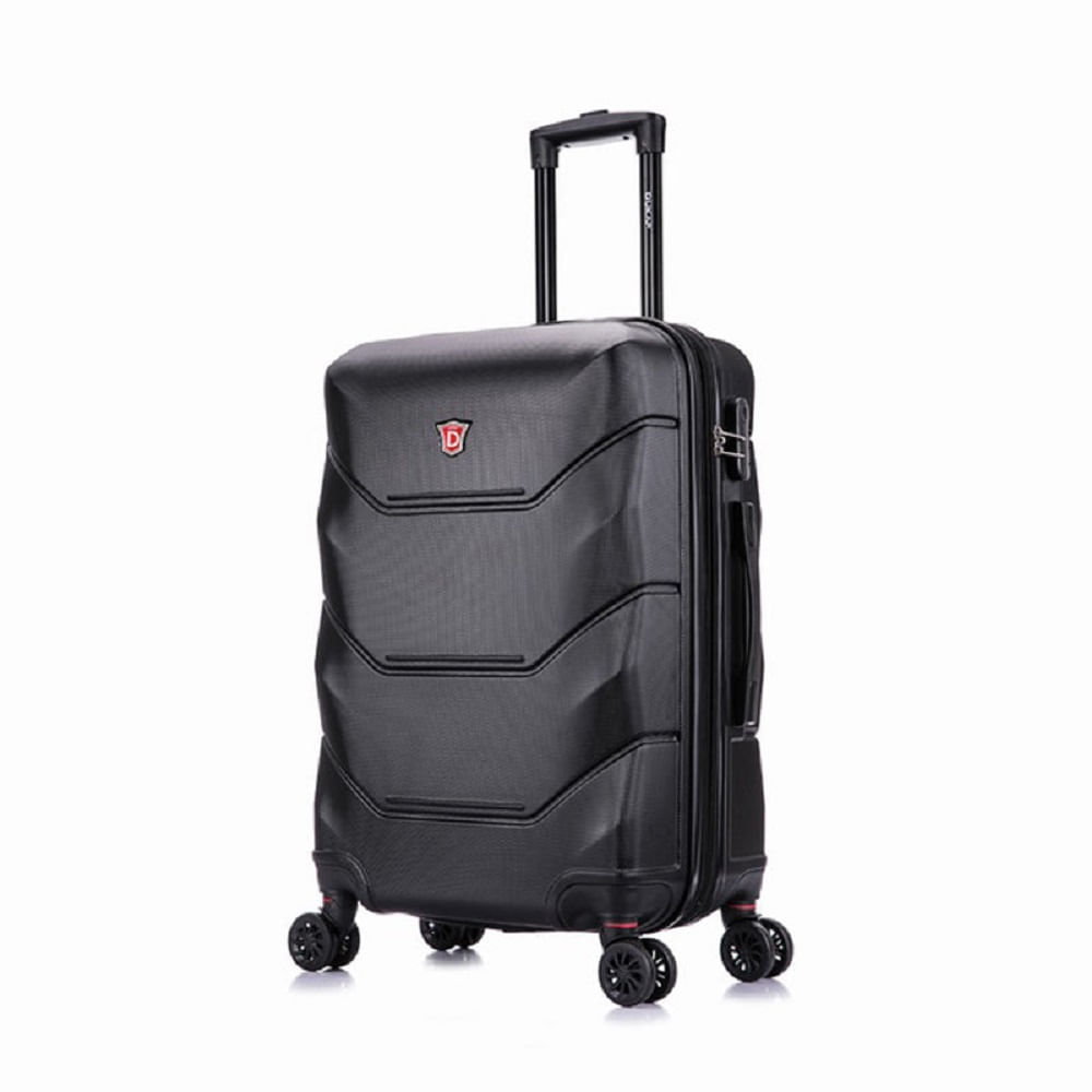 Maleta mediana Dukap, 4 ruedas dobles, capacidad 15 kg, Zonix, negro