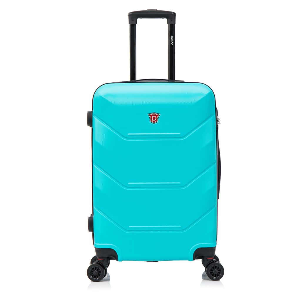 Imagen 2 del producto Maleta mediana Dukap Zonix 15kg, 4 ruedas dobles 360°, cerradura 3 dígitos, diseño liviano y resistente, turquesa