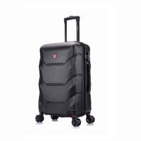 Maleta de cabina Dukap, 4 ruedas dobles, capacidad 10 kg, Zonix, negro