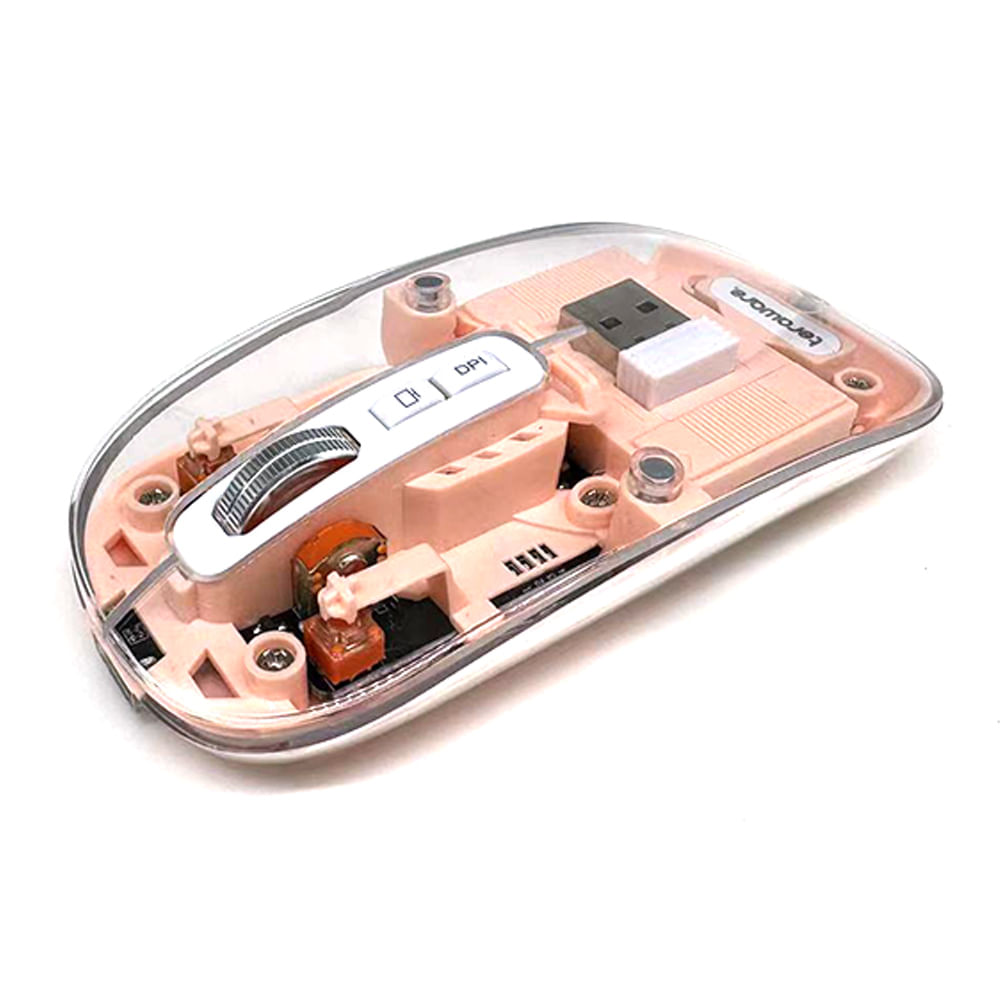 Mouse inalámbrico Coolbox Teraware TERAMOUSEPINK bluetooth, 1600 dpi, 4 botones, recargable, rosado
