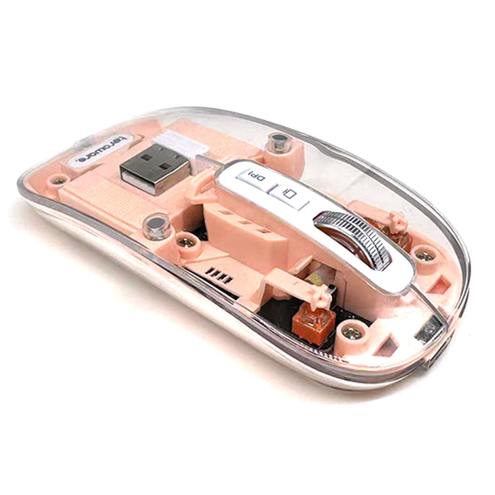 Imagen 2 del producto Mouse inalámbrico Coolbox Teraware TERAMOUSEPINK Inalámbrico Coolbox Teraware TERAMOUSEPINK, Bluetooth, 1600 dpi, 4 botones, rosado