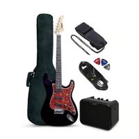 Guitarra Electrica Strato Black RD + Amplificador Joyo MA-10E