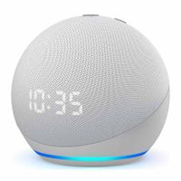Altavoz inteligente Amazon Echo Dot 4ta generación con reloj, control de voz con Alexa, blanco (reempacado)