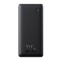 Batería externa Baseus 10000 mAh, 22.5W, 1 Tipo-C, 1 ligthning, carga rápida, negro