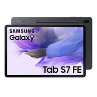Tablet Samsung Galaxy Tab S7 FE 12.4"", 128GB, 6GB RAM, cámara principal 8MP y frontal 5MP, Qualcomm SM7325-2-AB, 10090 mAh, negro (reempacado)