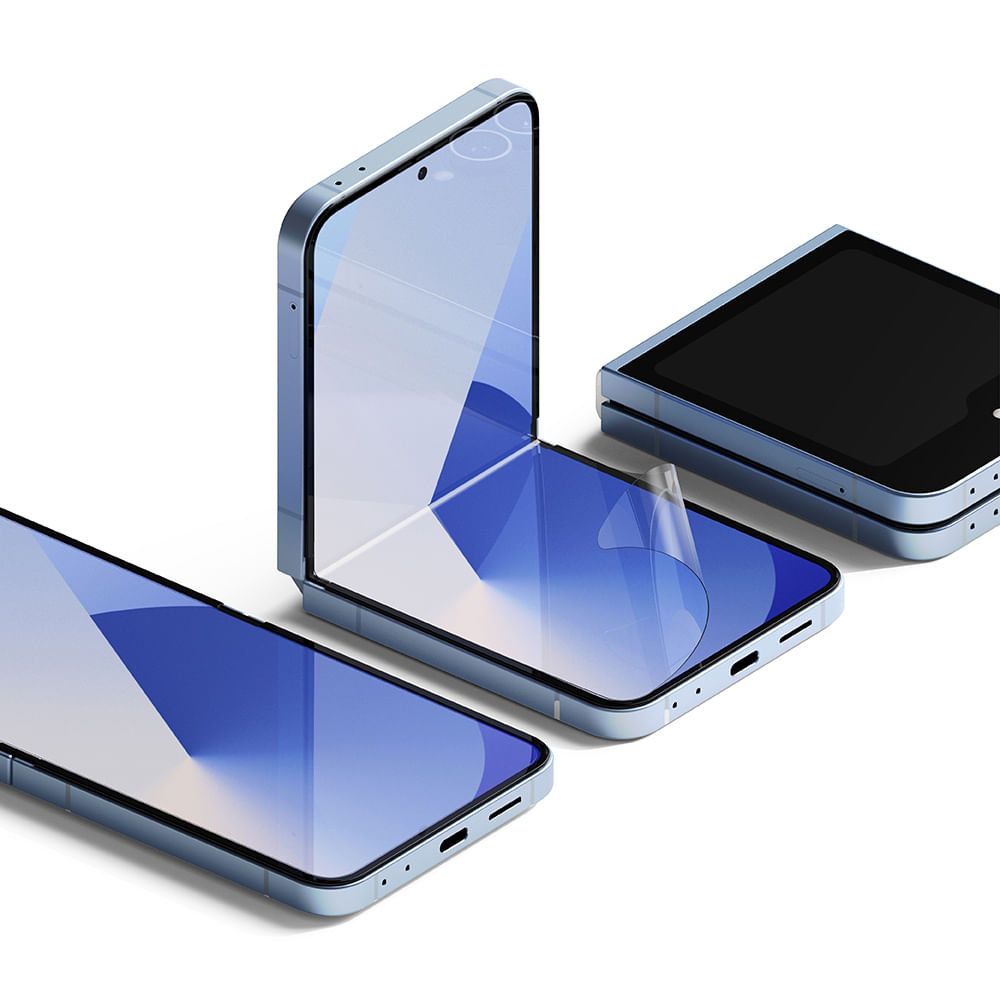 Imagen 2 del producto Protector de pantalla para Galaxy Z Flip 6, dual easy film con instalador, 2 unidades