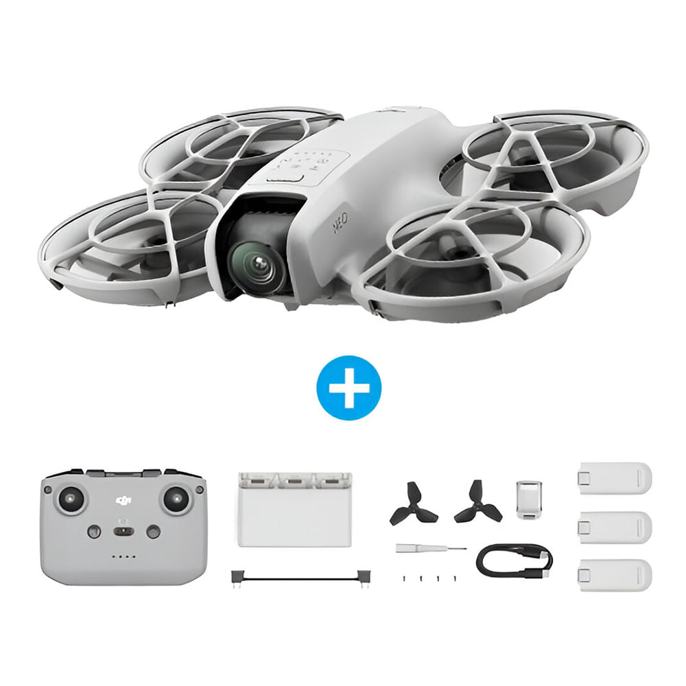 Drone DJI Neo Fly More Combo, cámara 12MP, graba en 4 k, hasta 18 minutos de vuelo, blanco