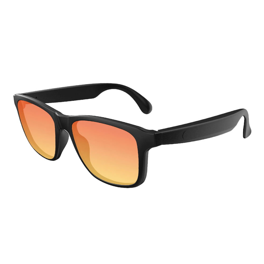 Lentes de sol Decibel bluetooth con parlante, máx. 4 horas, IPX4, UV400, negro y rojo